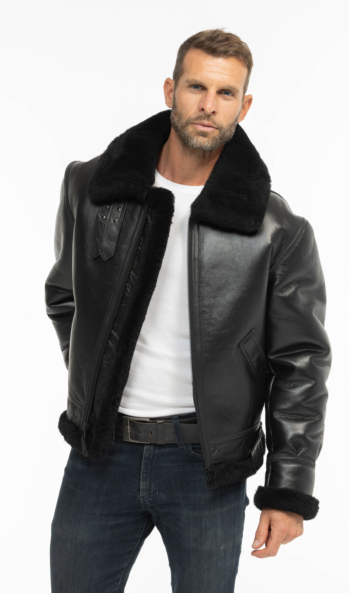 Vêtement en cuir Blousons cuir noir