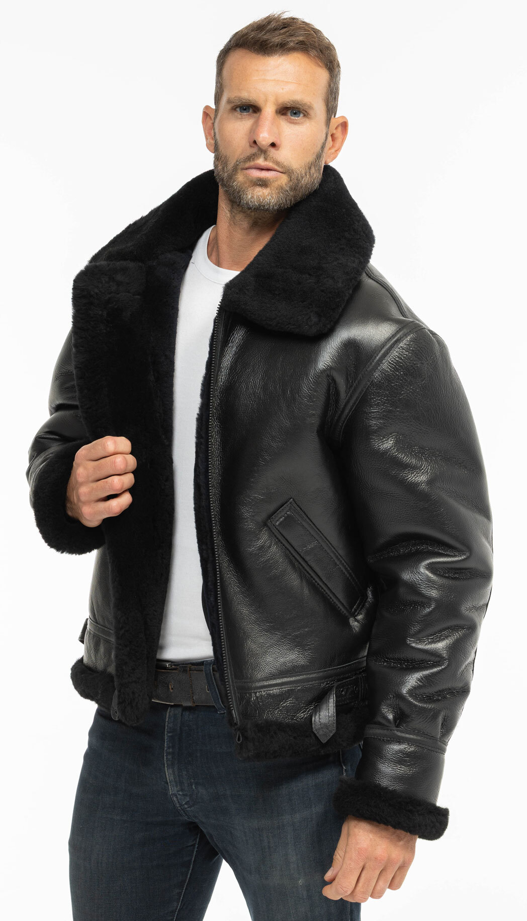 Vêtement en cuir Blousons cuir noir