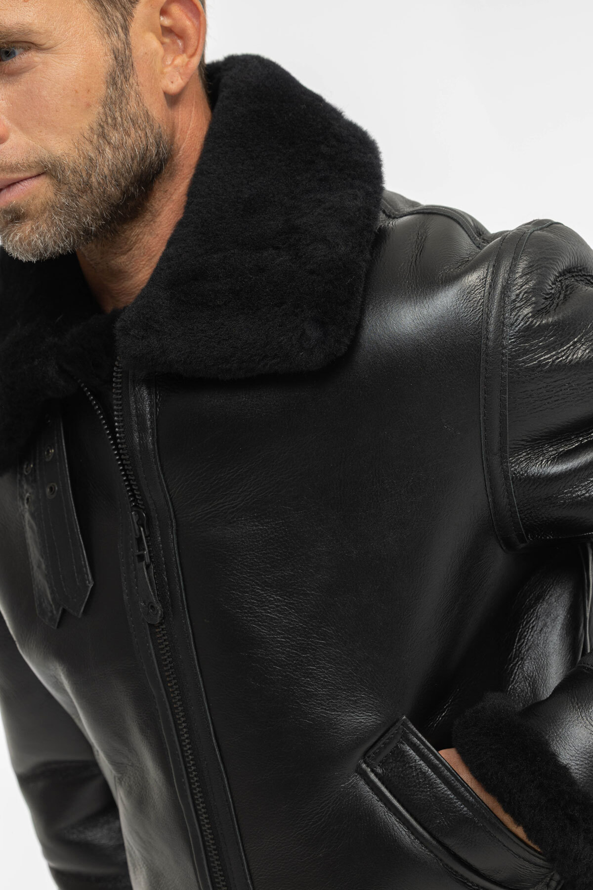 Vêtement en cuir Blousons cuir noir