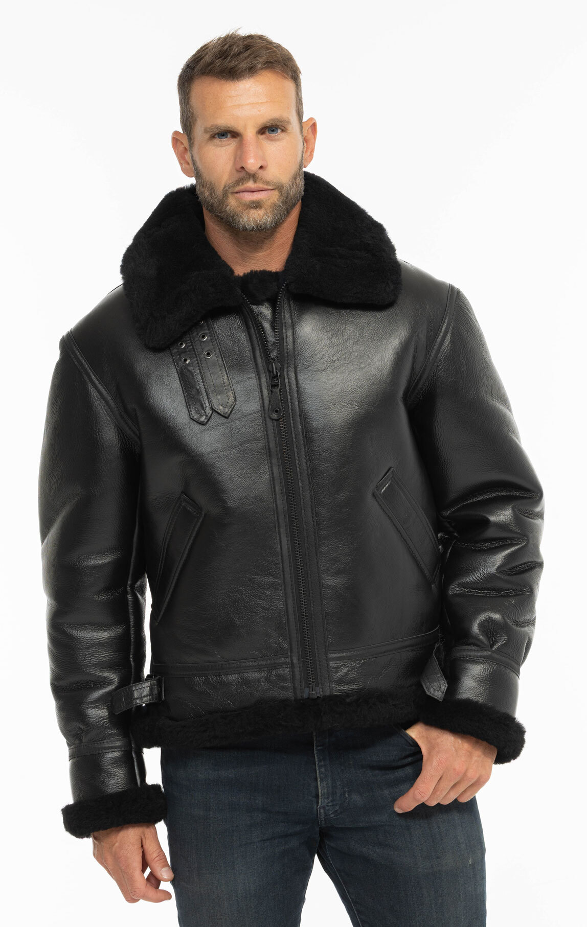 Vêtement en cuir Blousons cuir noir