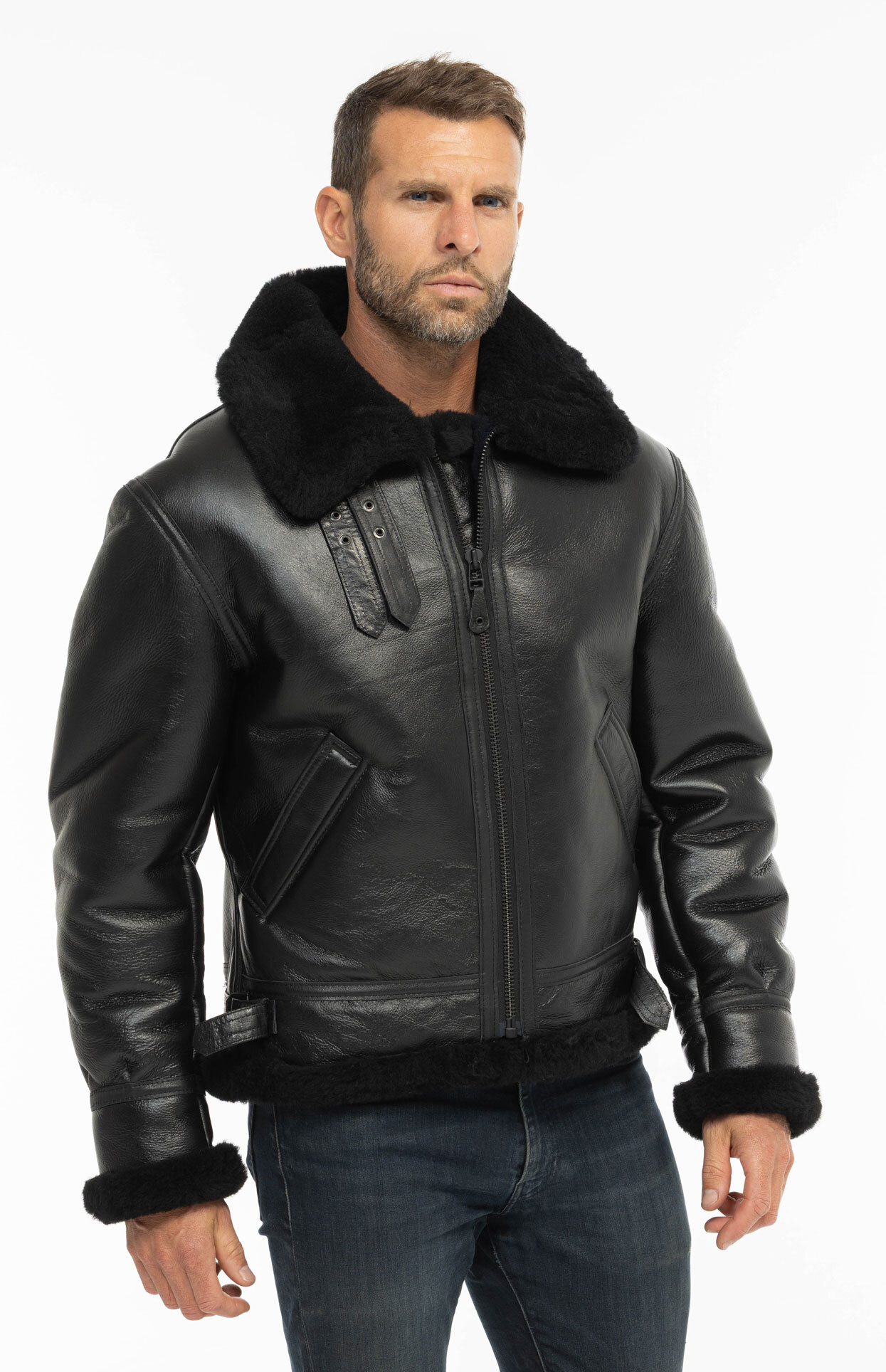 Vêtement en cuir Blousons cuir noir