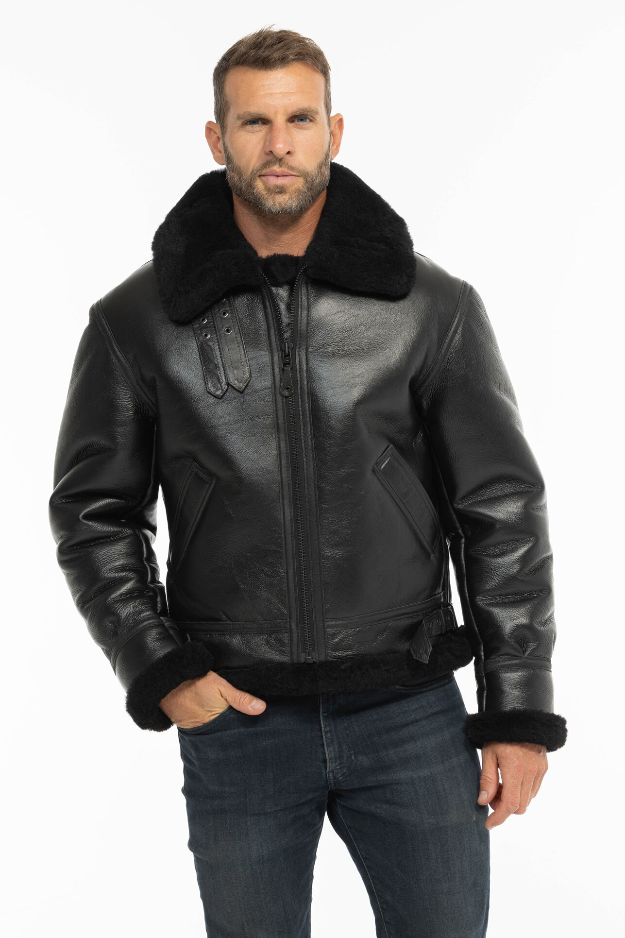 Vêtement en cuir Blousons cuir noir