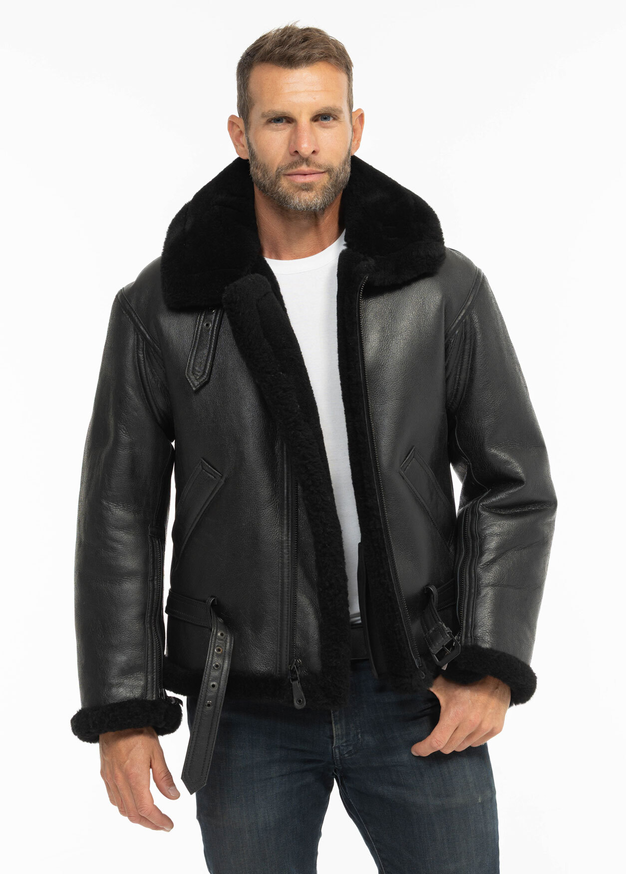 Vêtement en cuir Blousons cuir noir