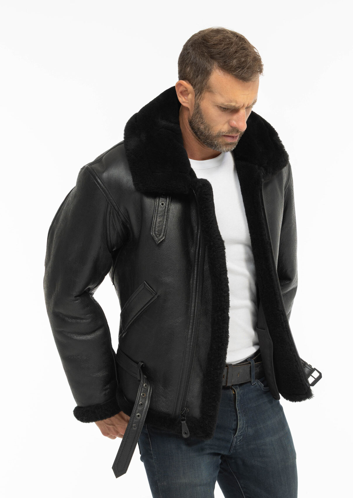 Vêtement en cuir Blousons cuir noir