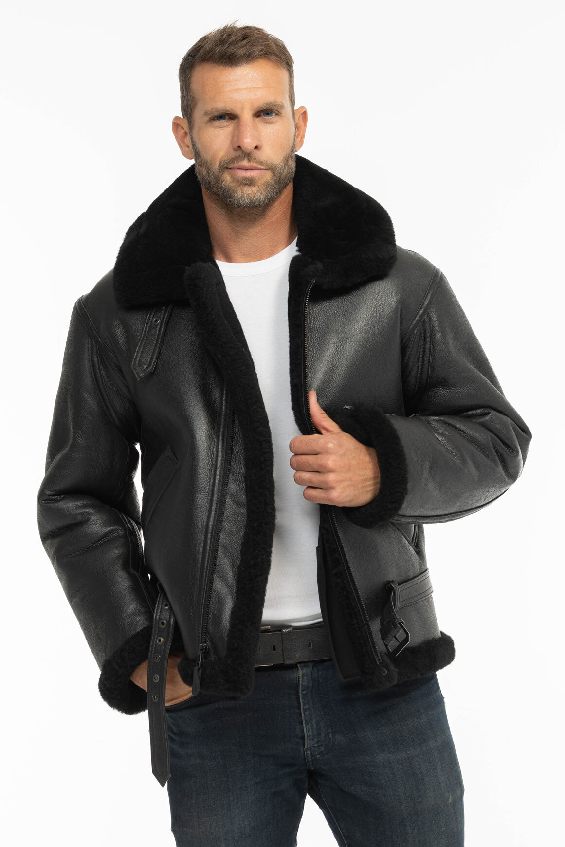 Vêtement en cuir Blousons cuir noir