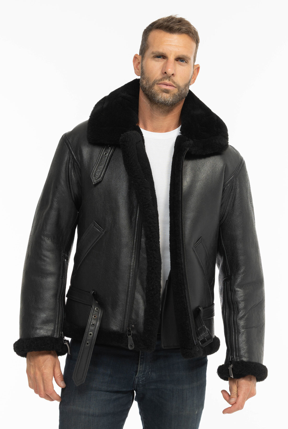 Vêtement en cuir Blousons cuir noir