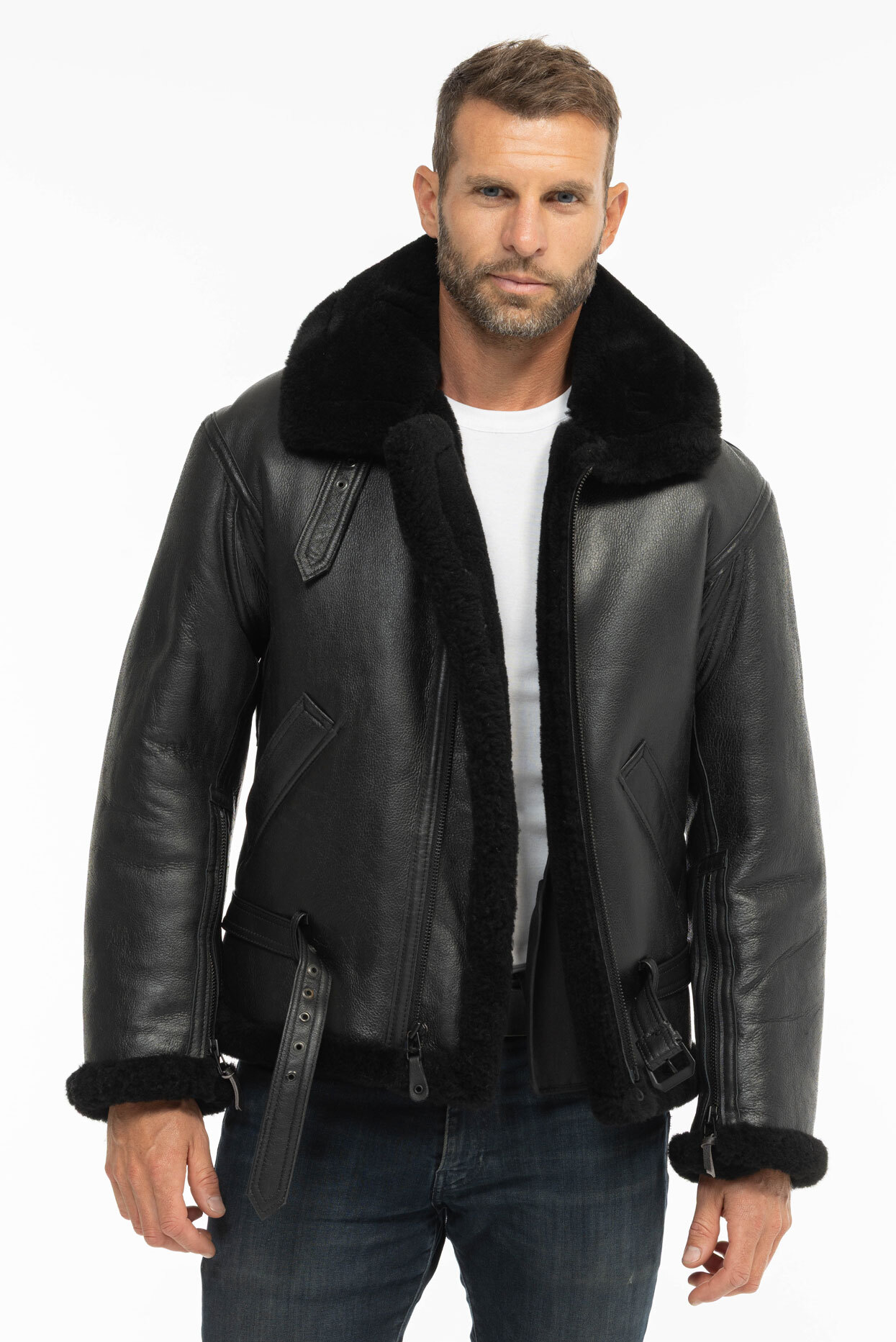 Vêtement en cuir Blousons cuir noir