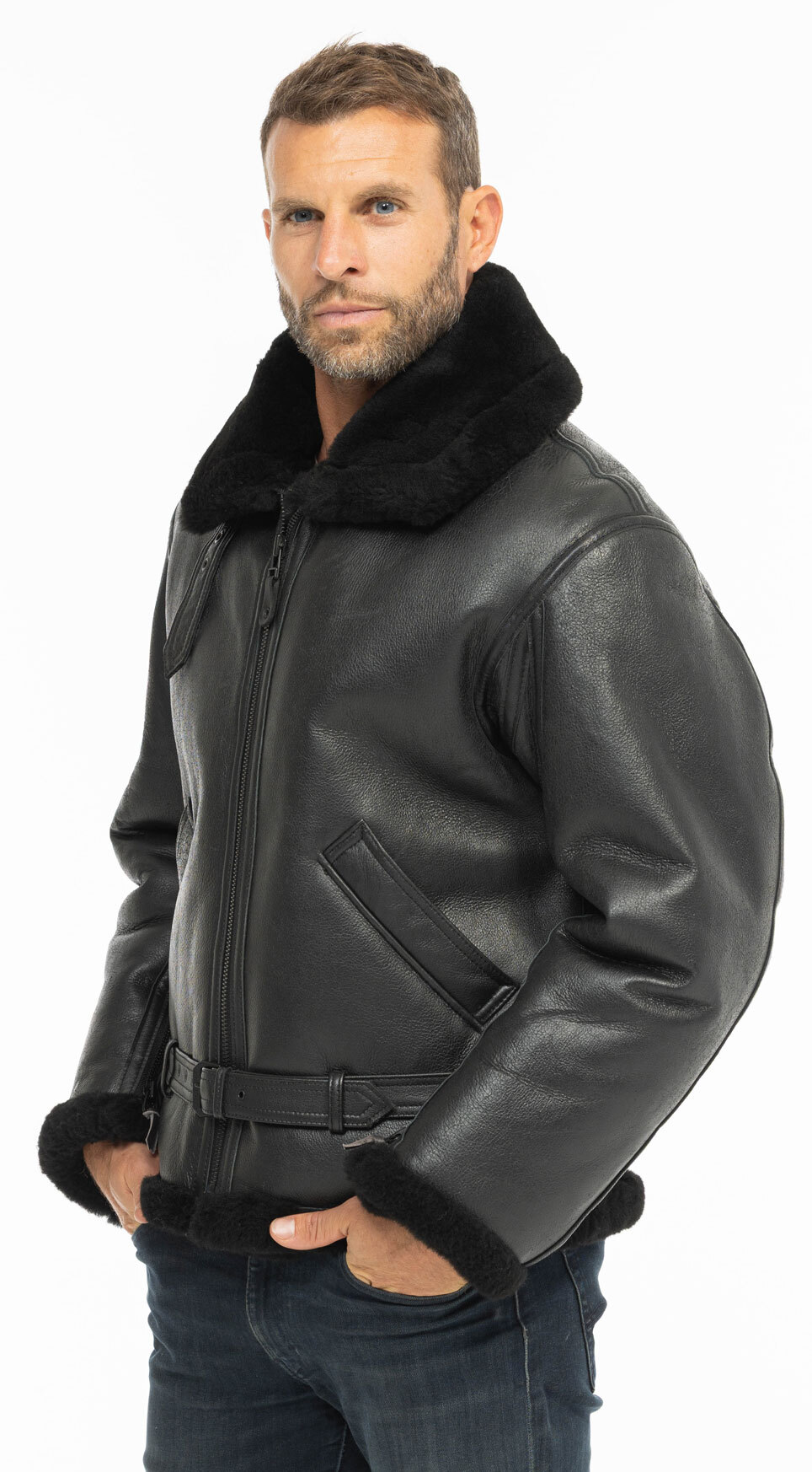 Vêtement en cuir Blousons cuir noir