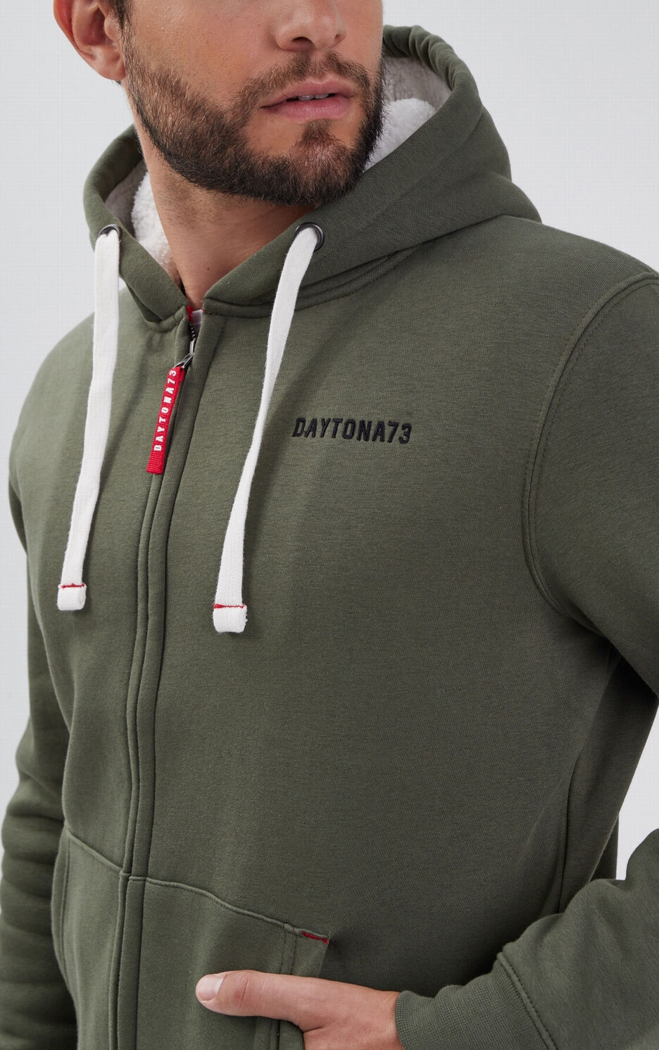 Vêtement en cuir Veste, parka & doudoune textile kaki