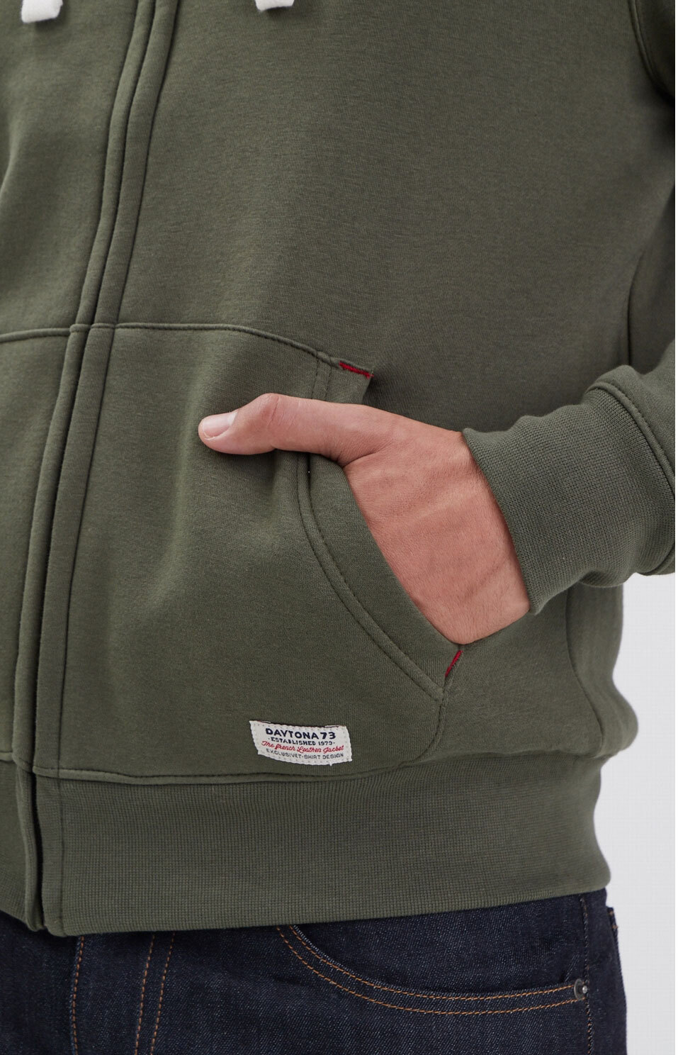 Vêtement en cuir Veste, parka & doudoune textile kaki