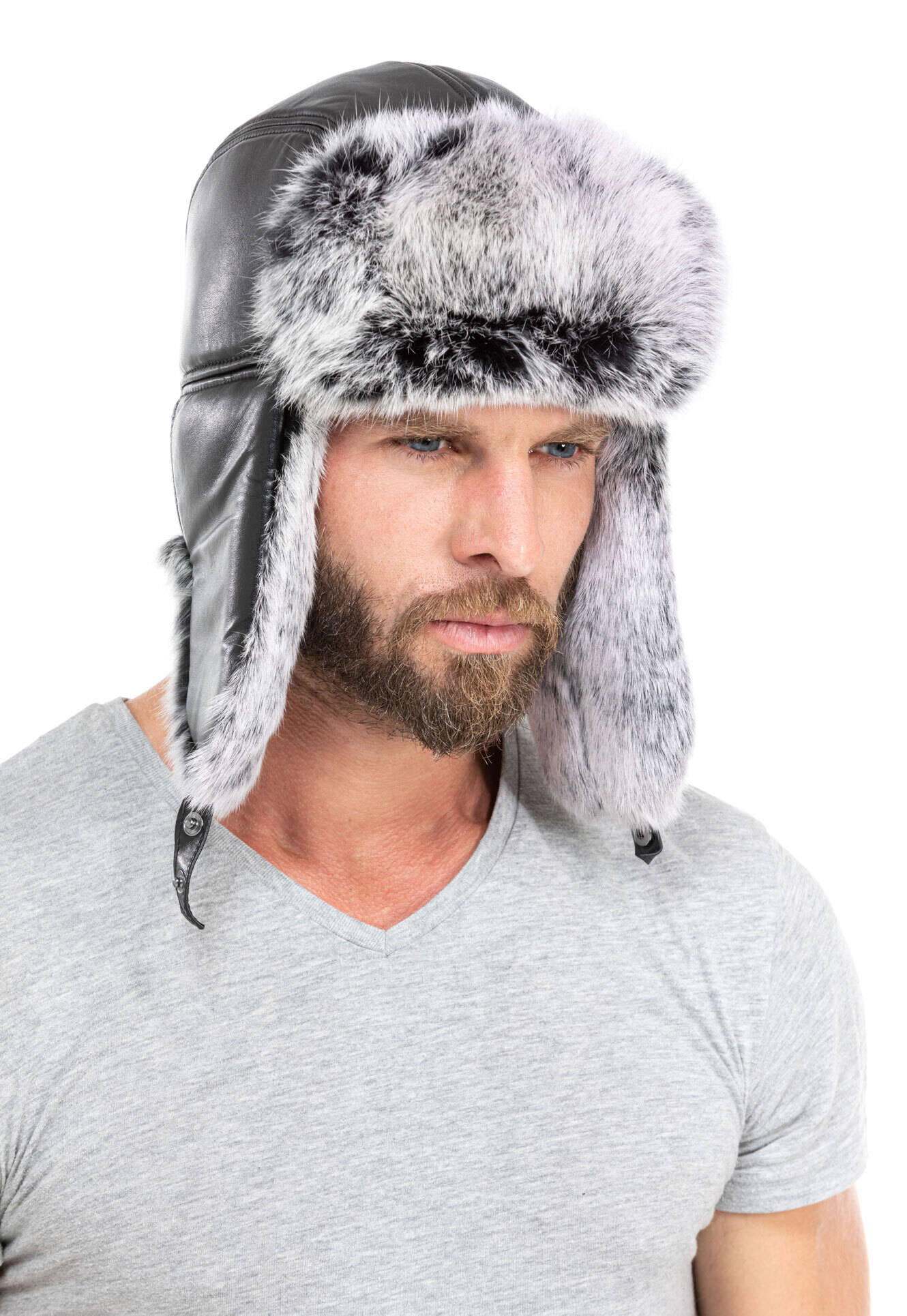 Vêtement en cuir Accessoires noir, gris