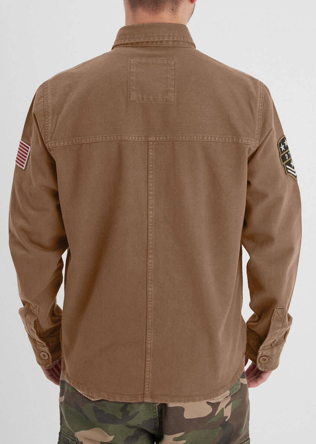 Vêtement en cuir Veste, parka & doudoune textile beige