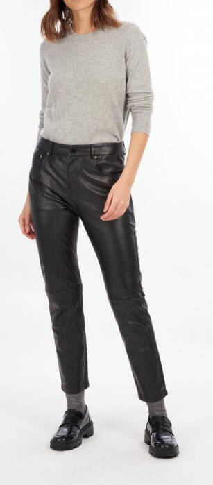 Vêtement en cuir Pantalon cuir noir