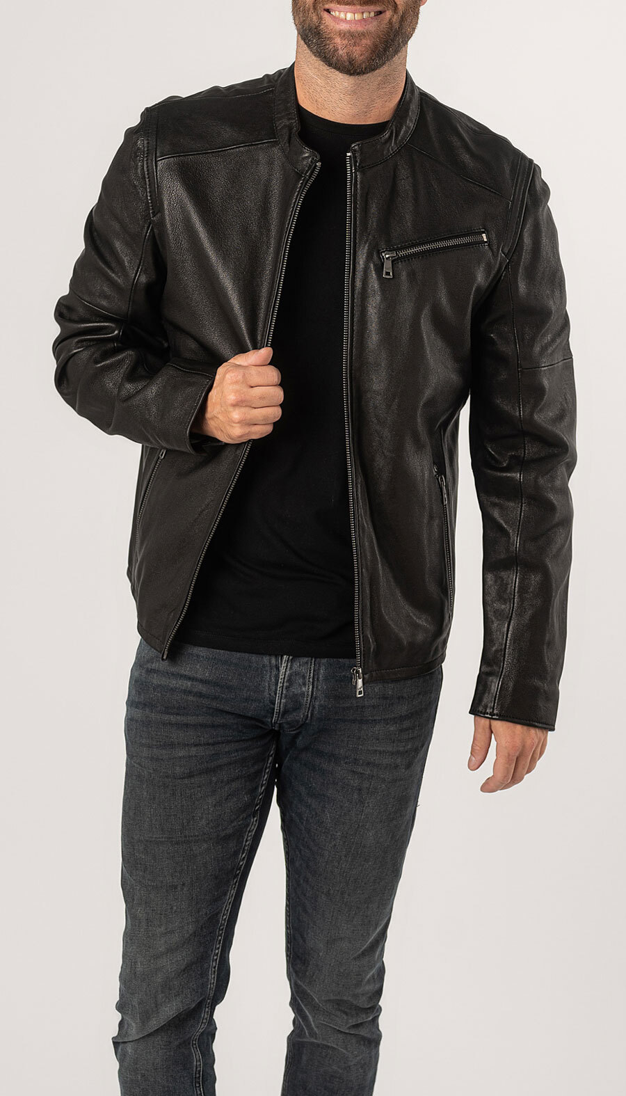 Vêtement en cuir Blousons cuir noir