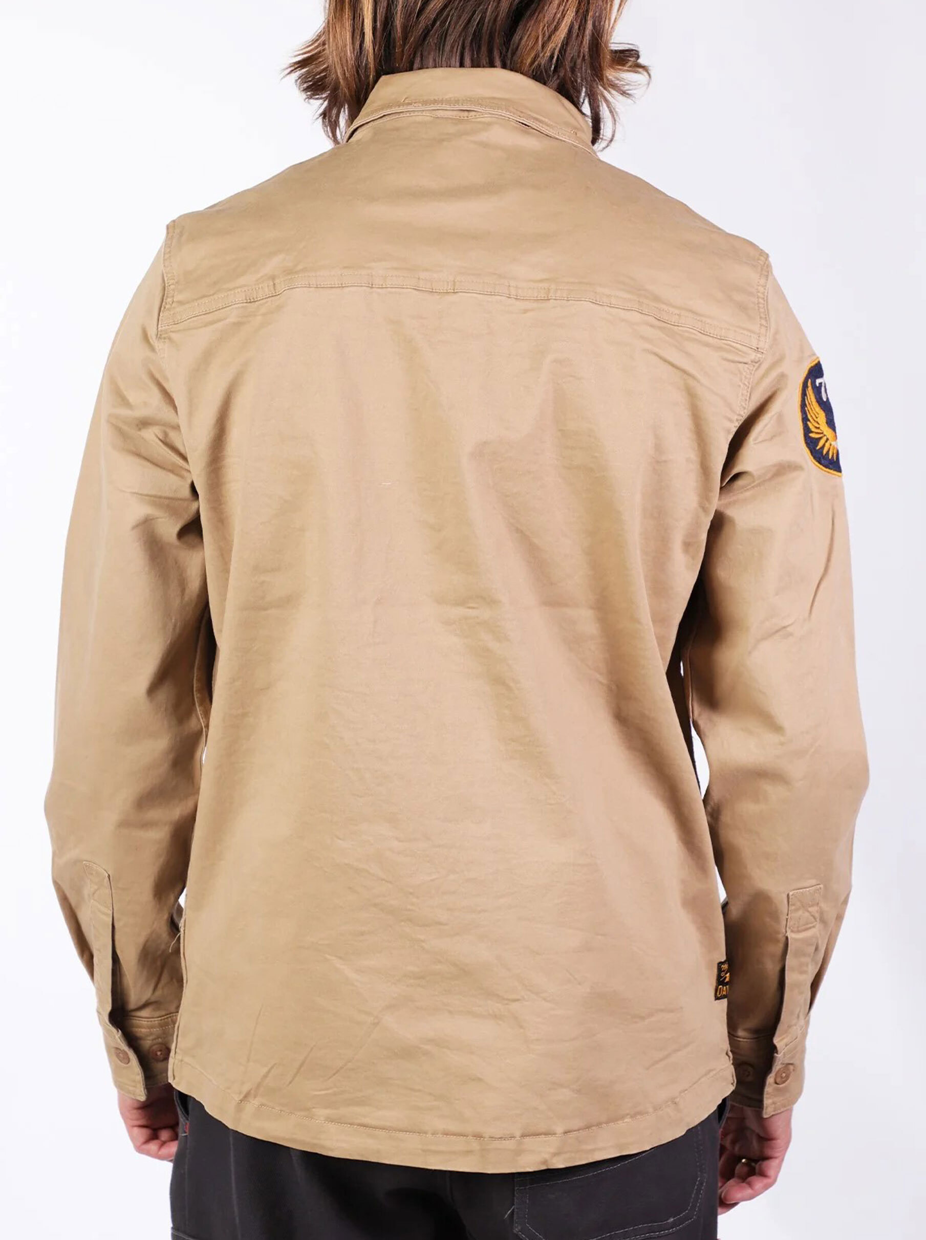 Vêtement en cuir Veste, parka & doudoune textile beige