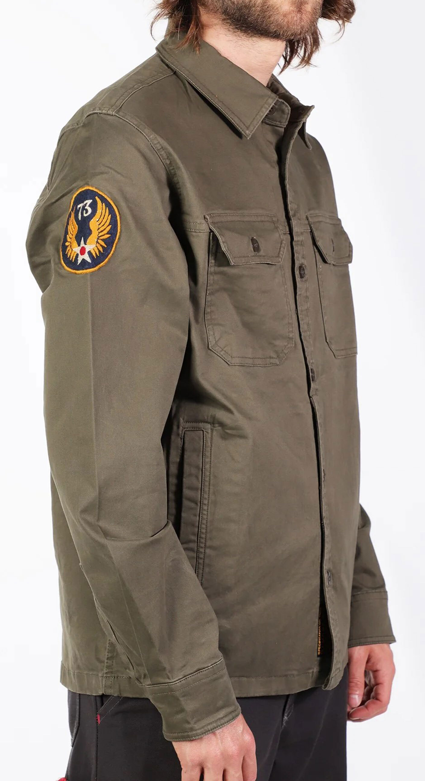 Vêtement en cuir Veste, parka & doudoune textile kaki