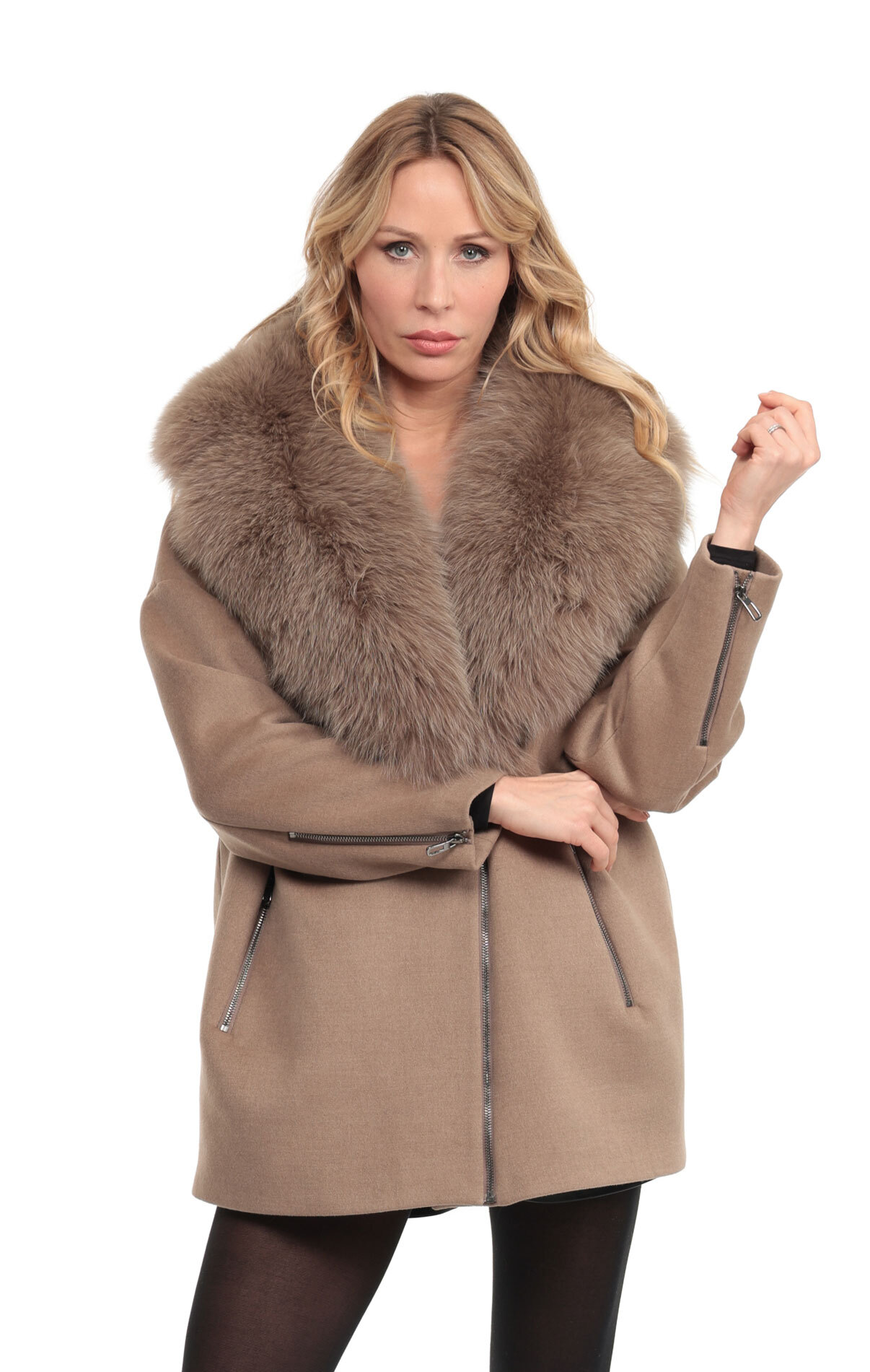 Vêtement en cuir Vestes cuir taupe