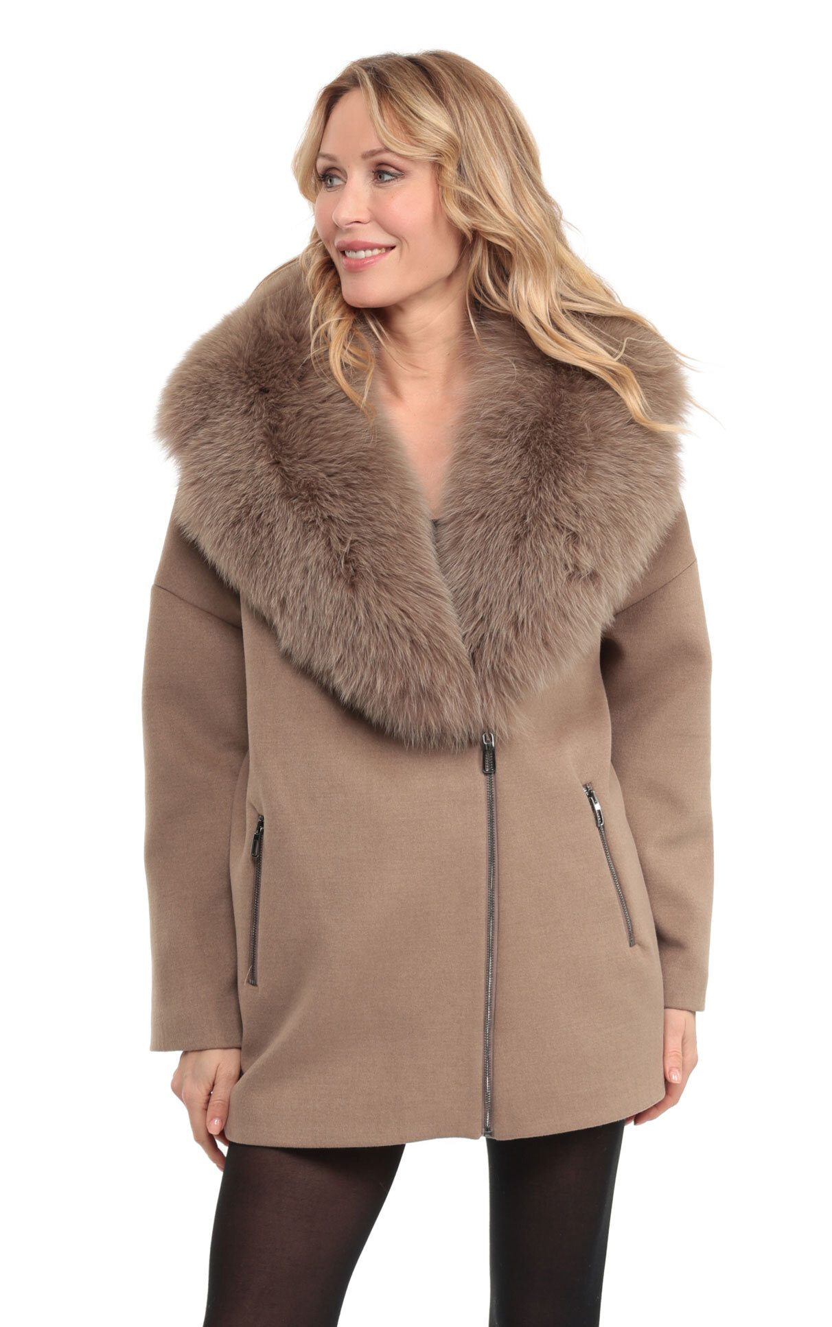 Vêtement en cuir Vestes cuir taupe