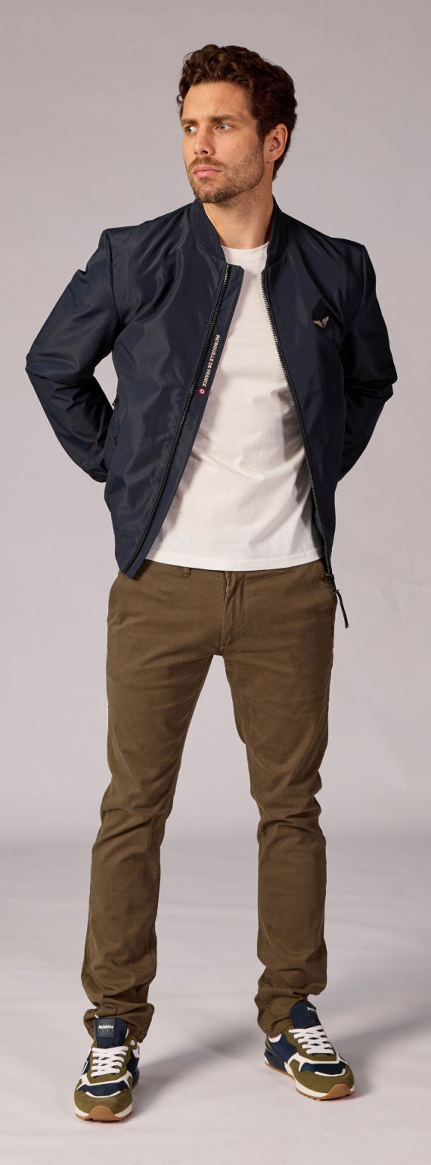 Vêtement en cuir Blousons textile bleu