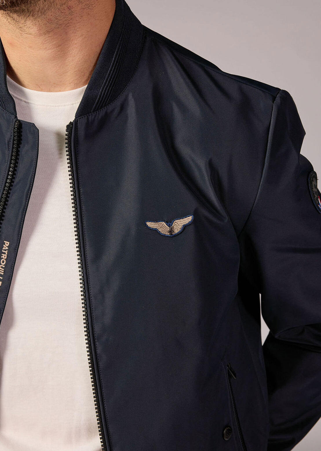 Vêtement en cuir Blousons textile bleu