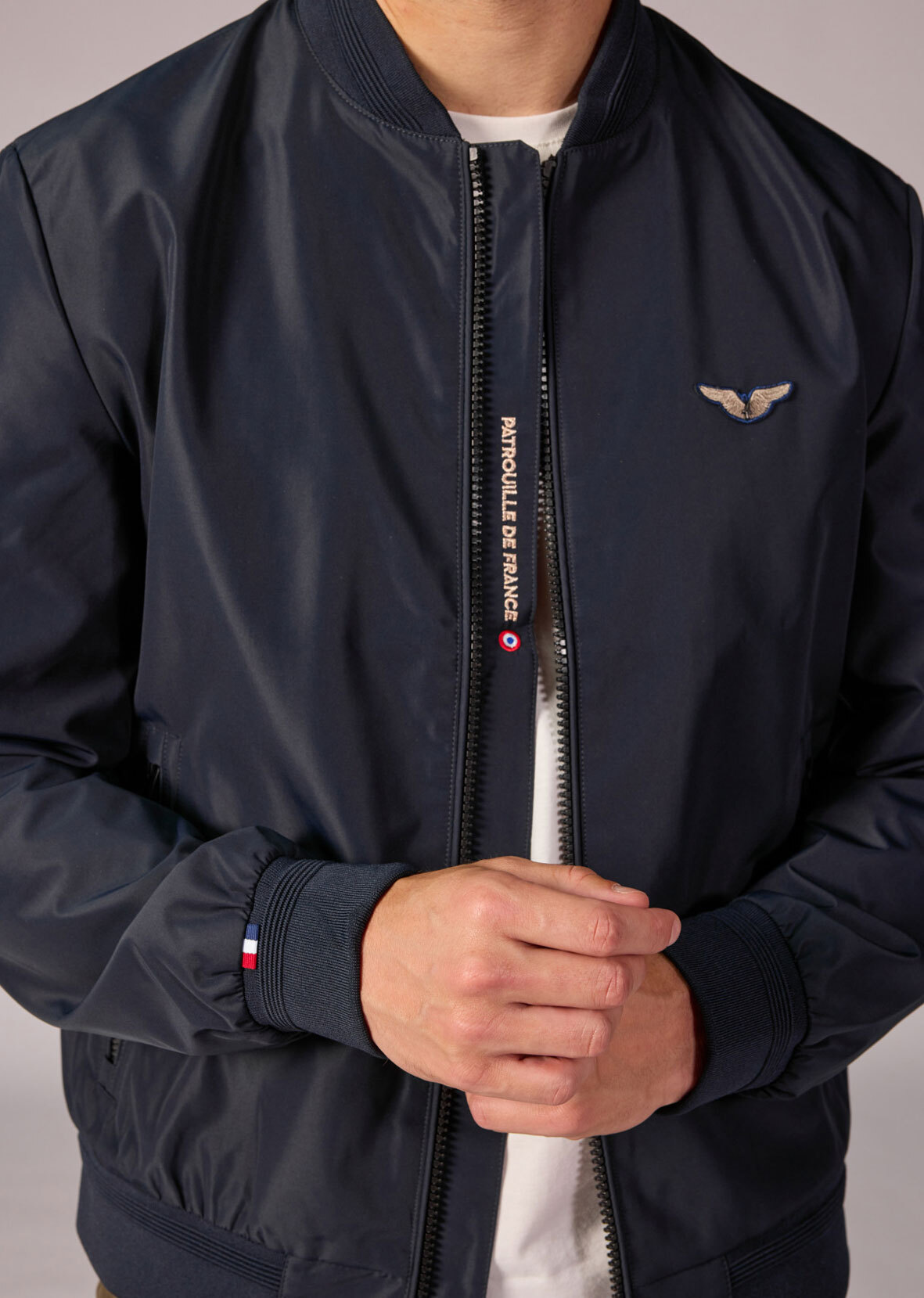 Vêtement en cuir Blousons textile bleu