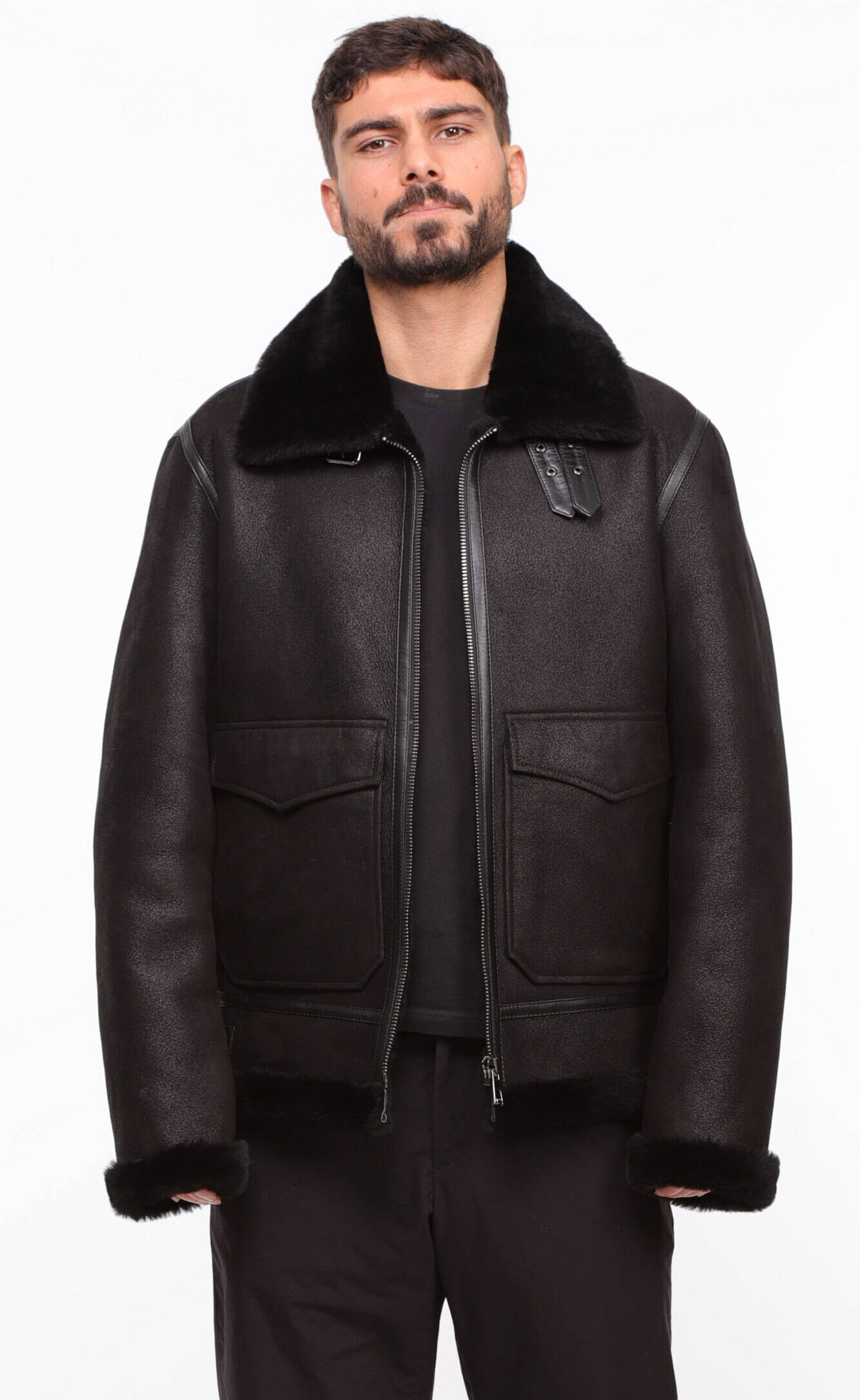 Vêtement en cuir Blousons cuir noir