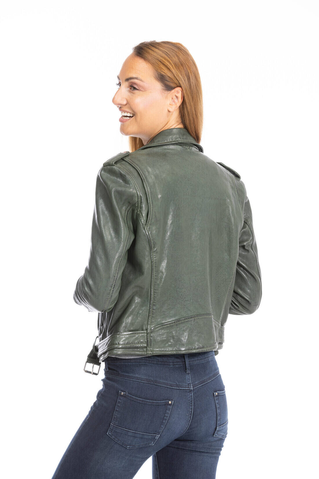 Vêtement en cuir Blousons cuir kaki