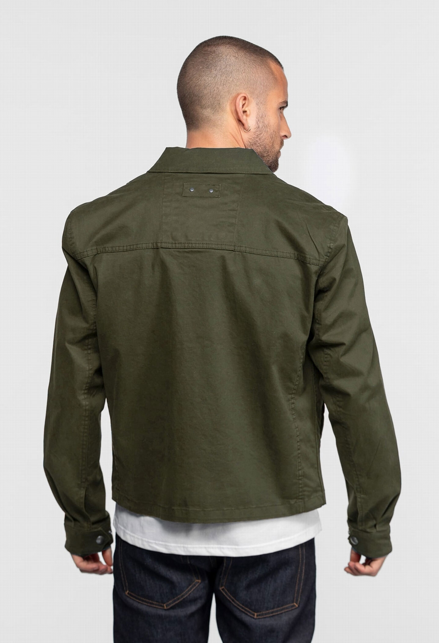 Vêtement en cuir Blousons textile kaki