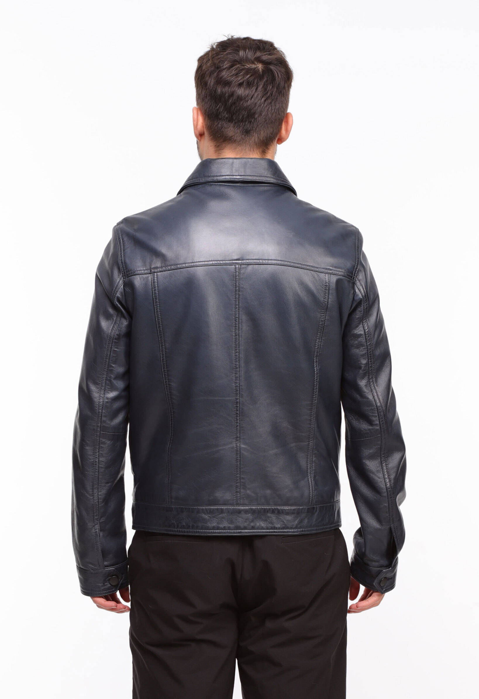 Vêtement en cuir Vestes & Trois Quart cuir bleu