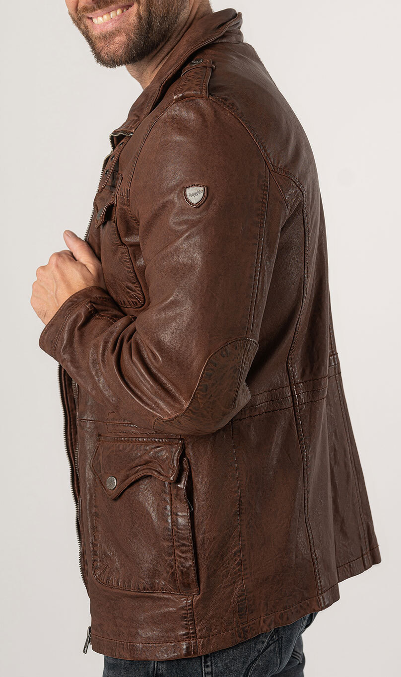 Vêtement en cuir Vestes & Trois Quart cuir marron