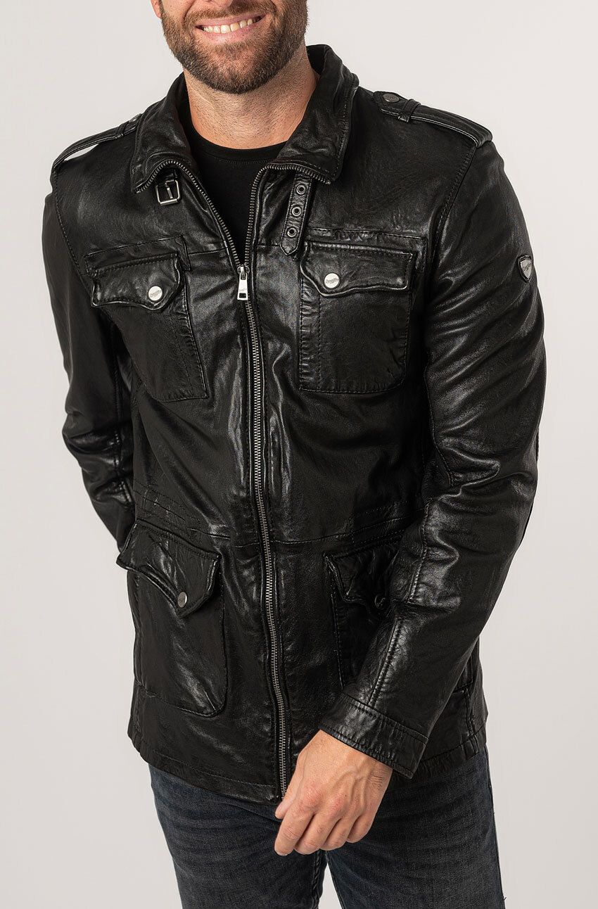 Vêtement en cuir Vestes & Trois Quart cuir noir