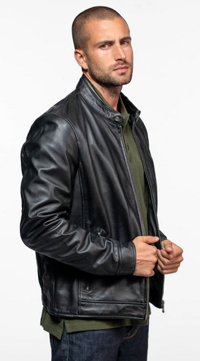 Vêtement en cuir Blousons cuir noir