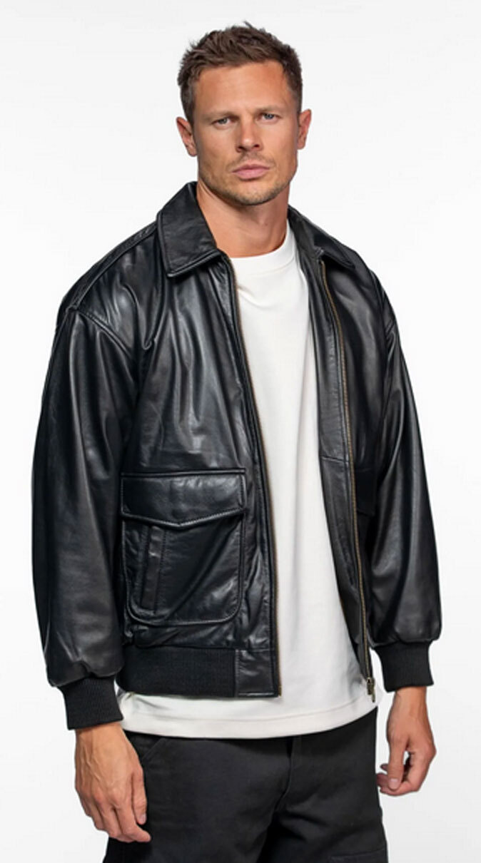 Vêtement en cuir Blousons cuir noir