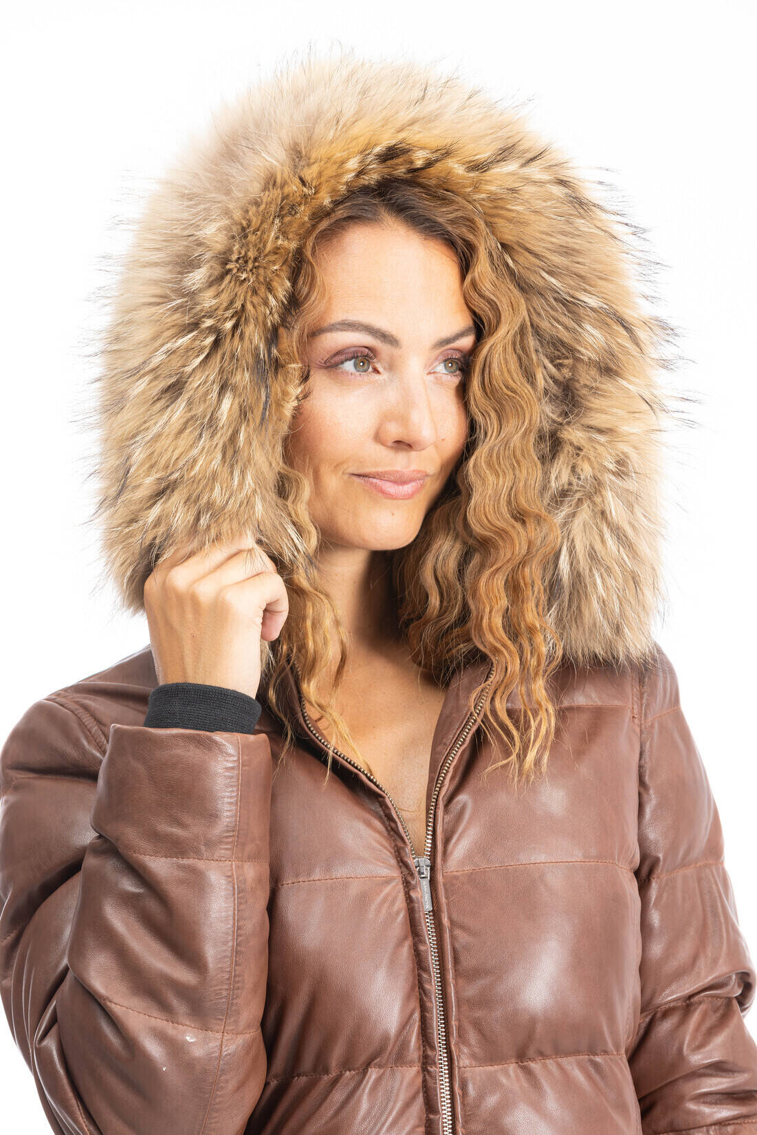 Vêtement en cuir Manteaux cuir cognac