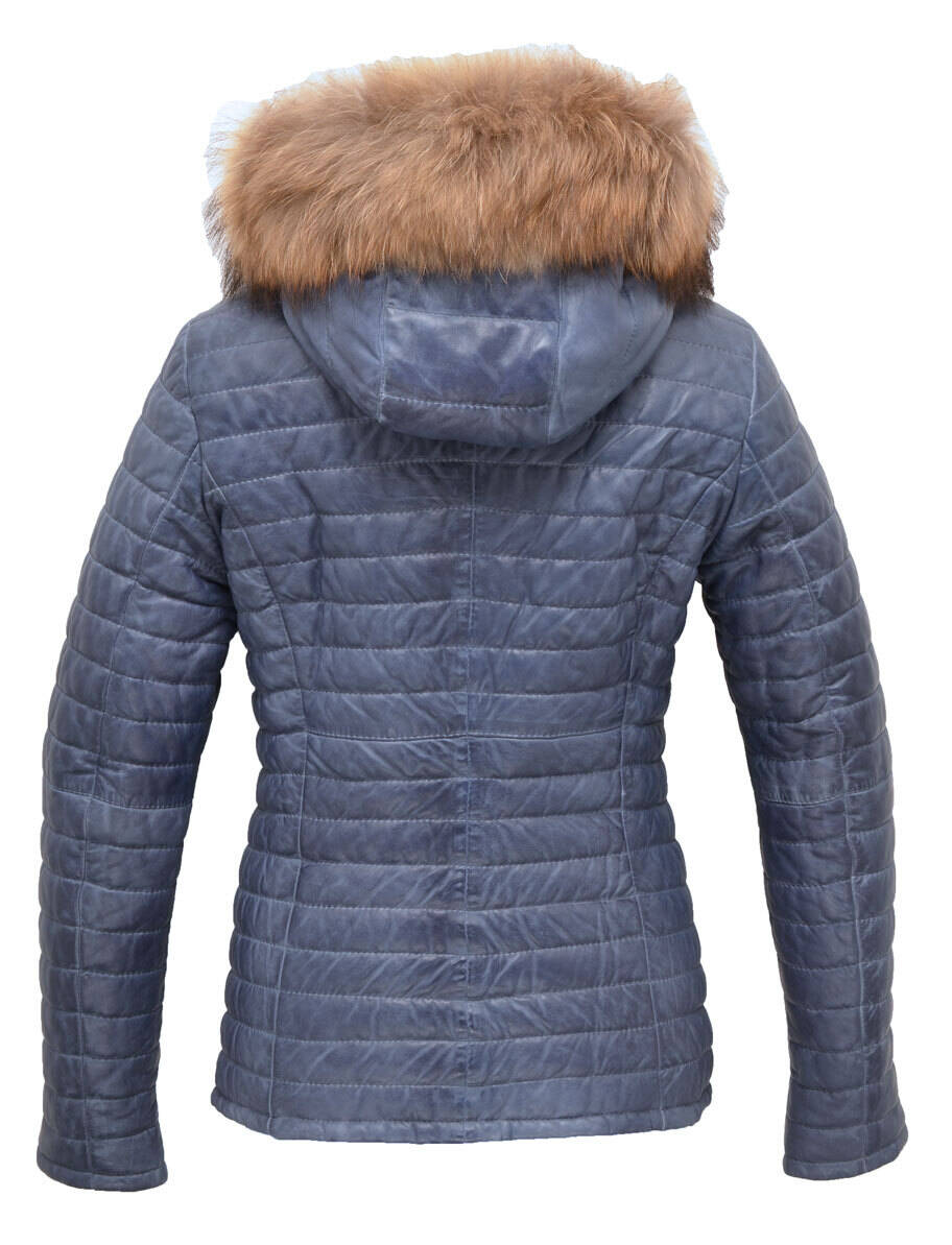 doudoune bleue femme