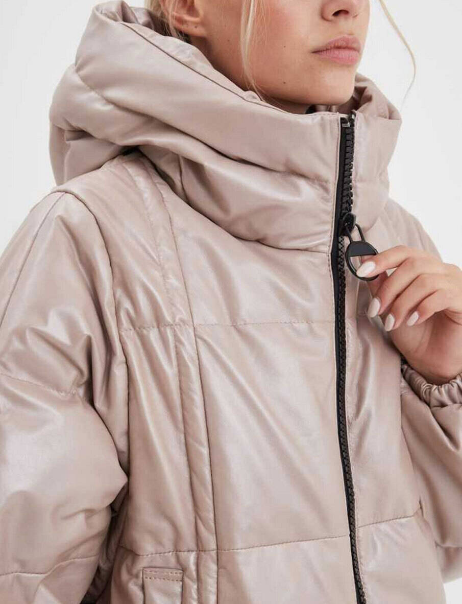 Vêtement en cuir Vestes cuir beige