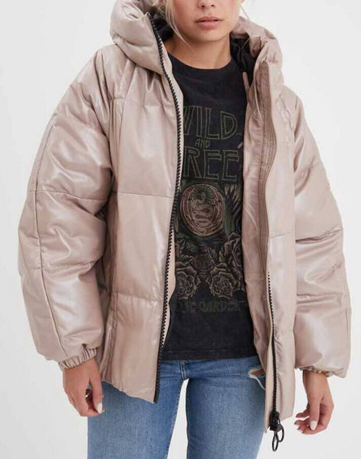 Vêtement en cuir Vestes cuir beige