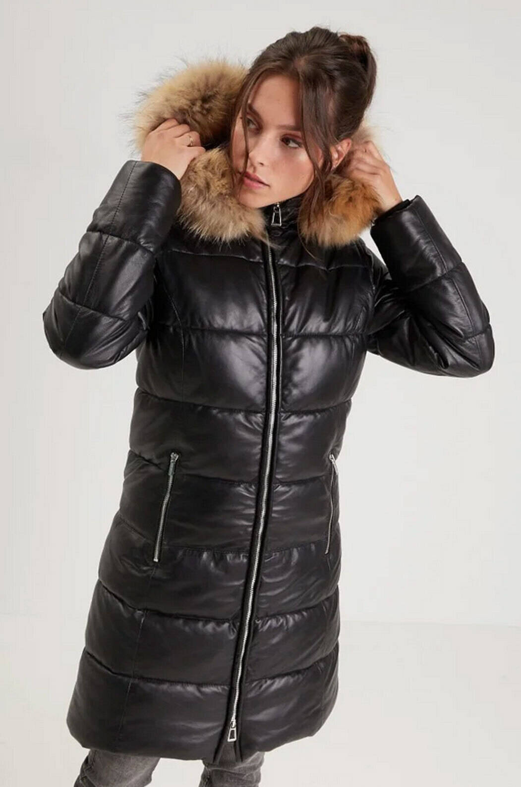 Vêtement en cuir Manteaux cuir noir