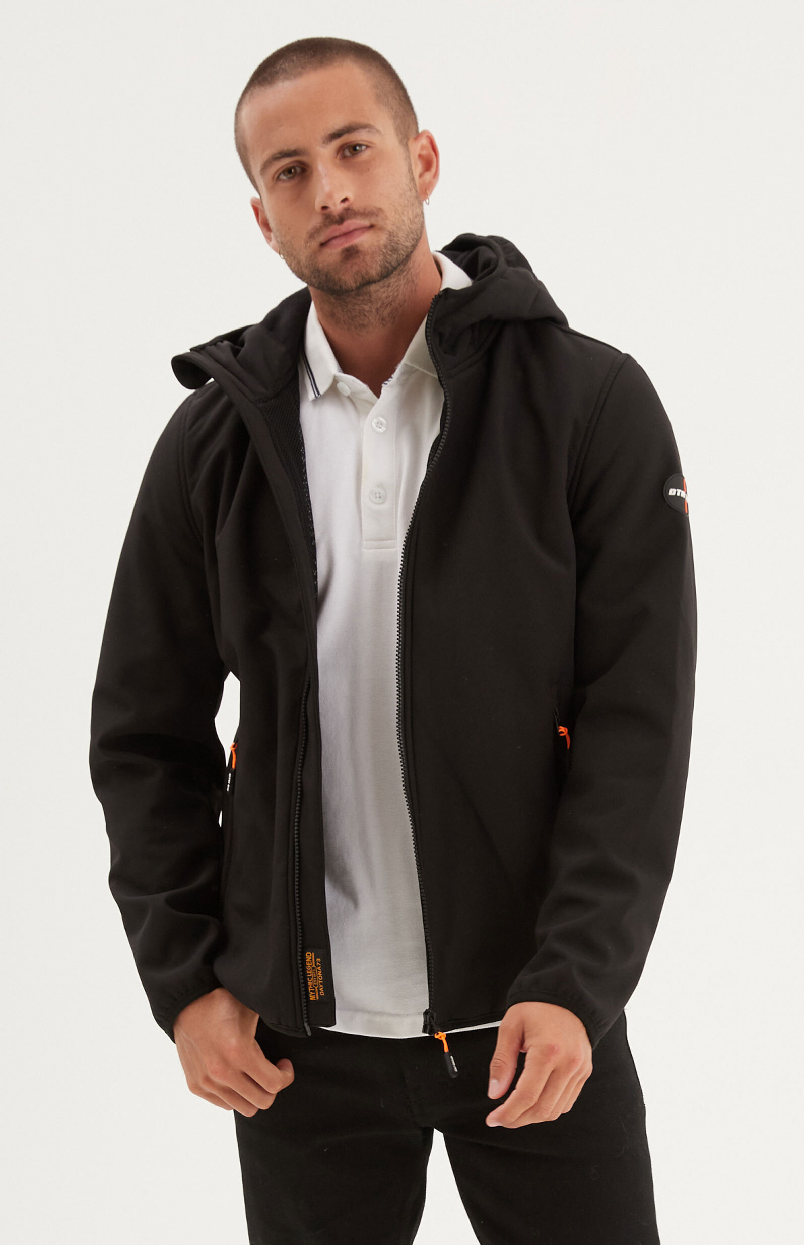 Vêtement en cuir Veste, parka & doudoune textile noir