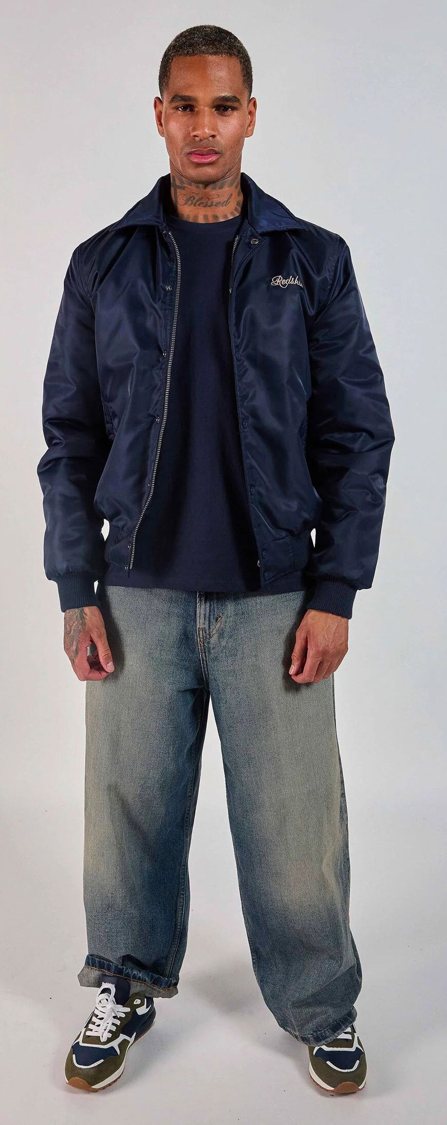 Vêtement en cuir Blousons textile bleu