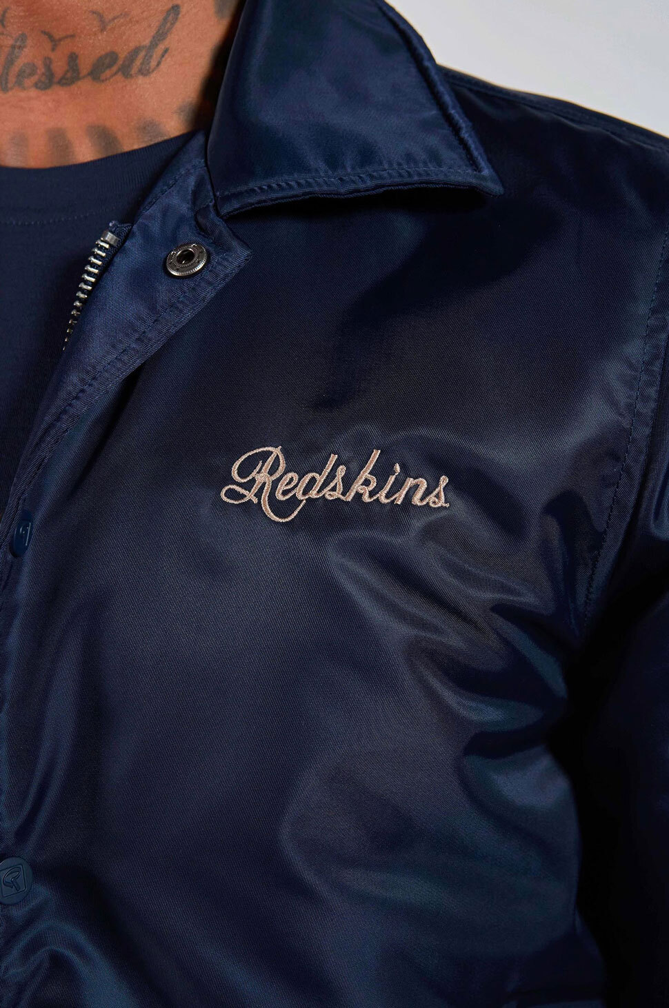 Vêtement en cuir Blousons textile bleu