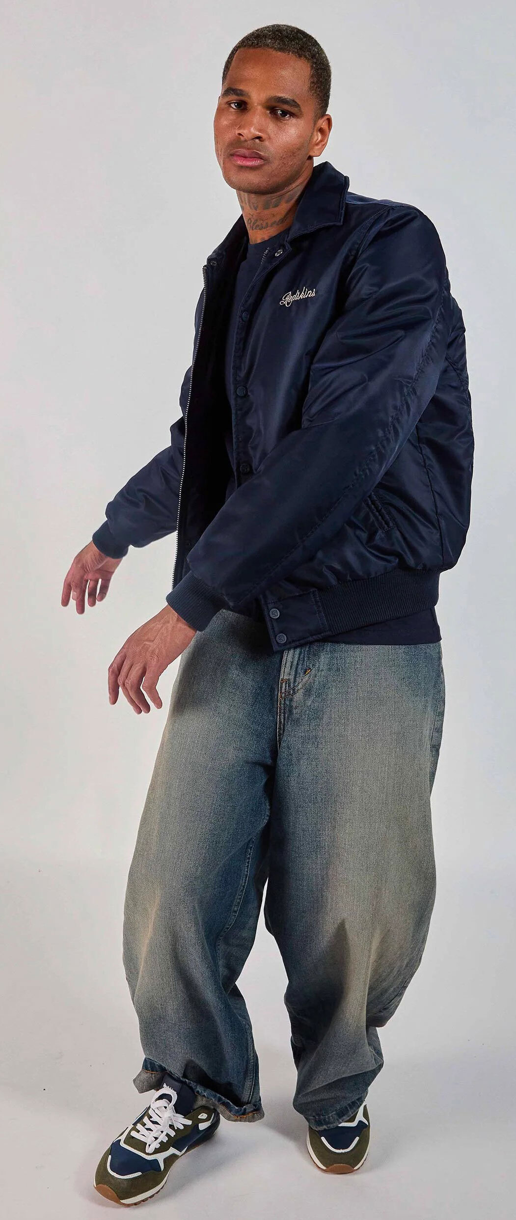 Vêtement en cuir Blousons textile bleu