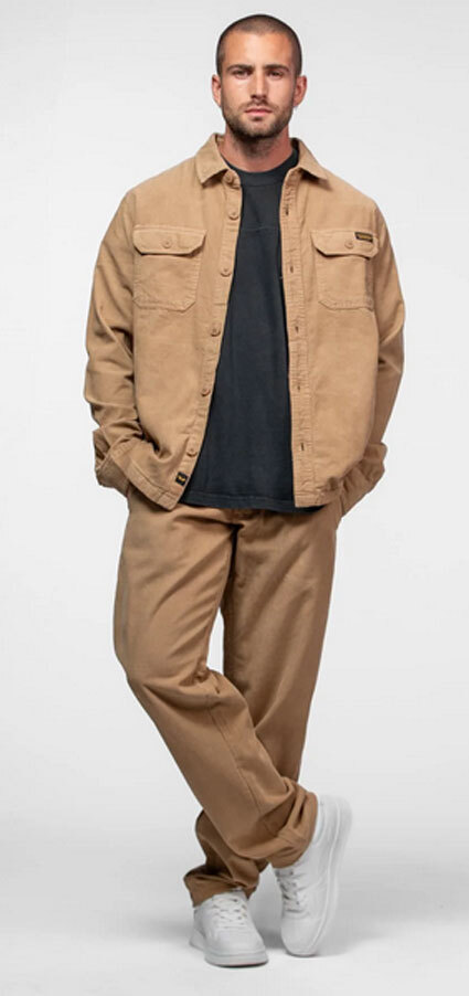 Vêtement en cuir Veste, parka & doudoune textile beige