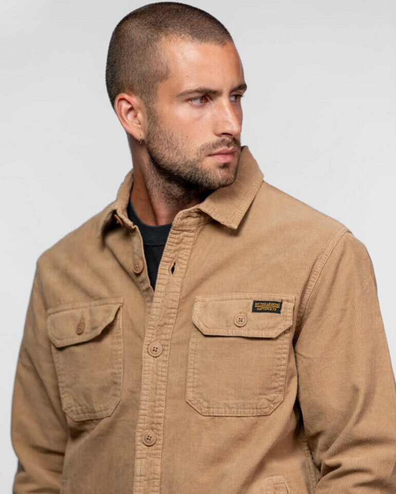 Vêtement en cuir Veste, parka & doudoune textile beige