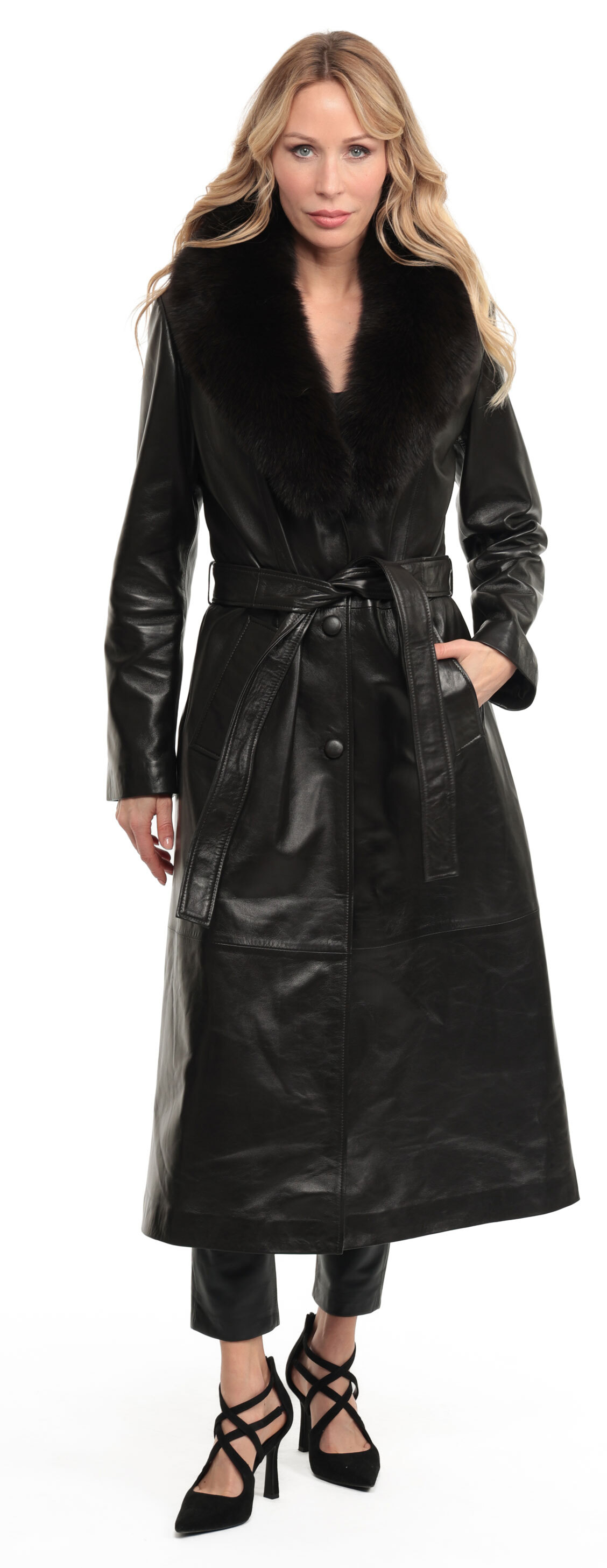 Vêtement en cuir Manteaux cuir marron