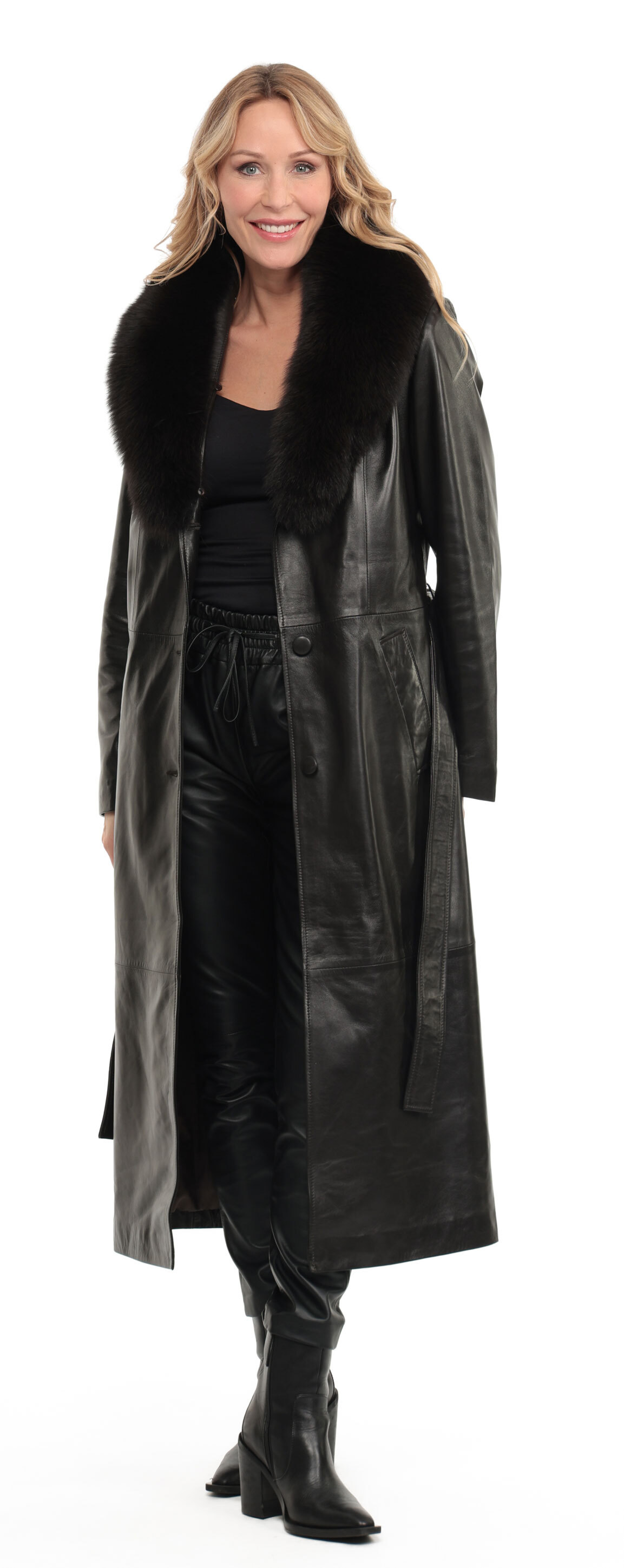 Vêtement en cuir Manteaux cuir noir