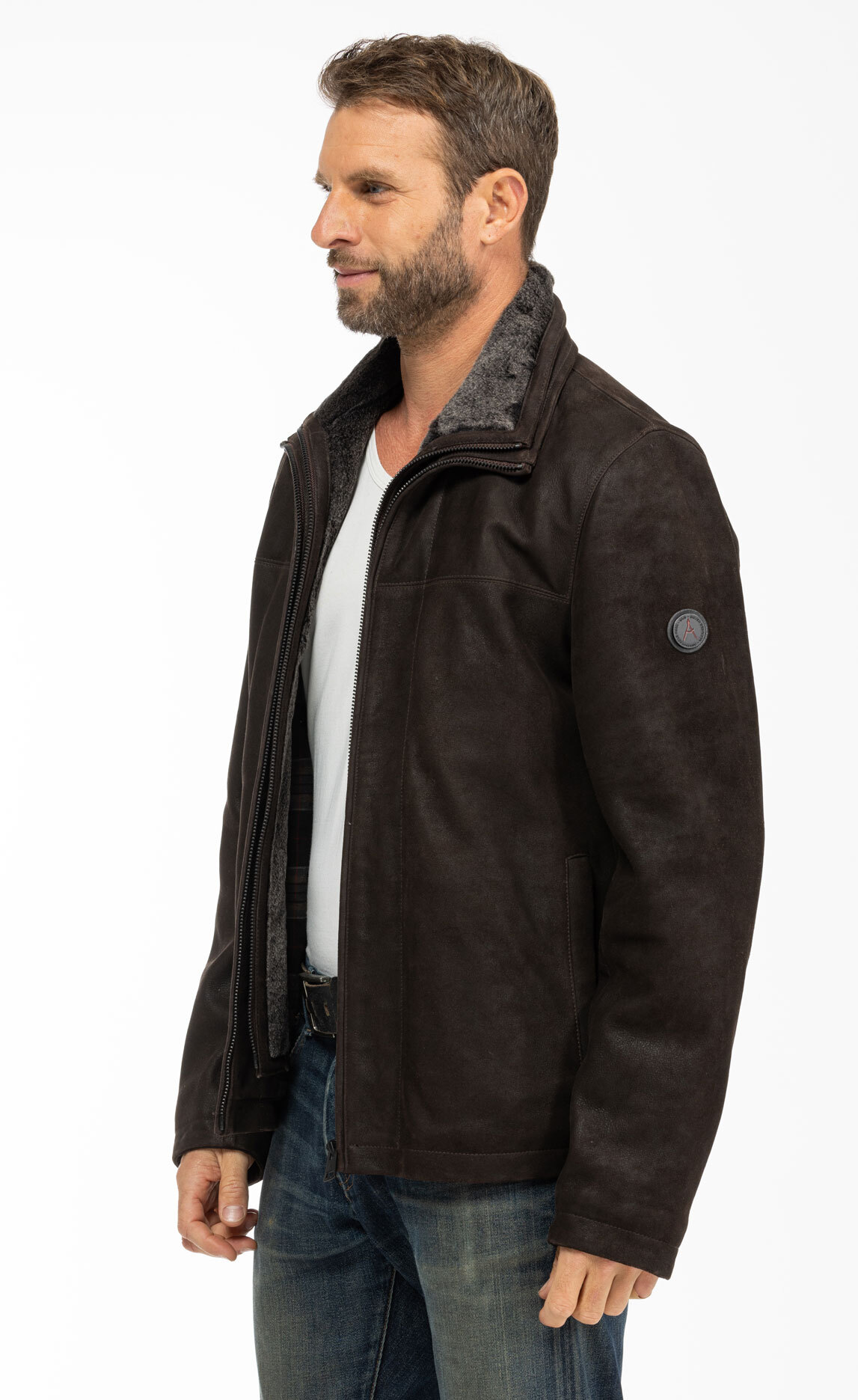 Vêtement en cuir Vestes & Trois Quart cuir marron