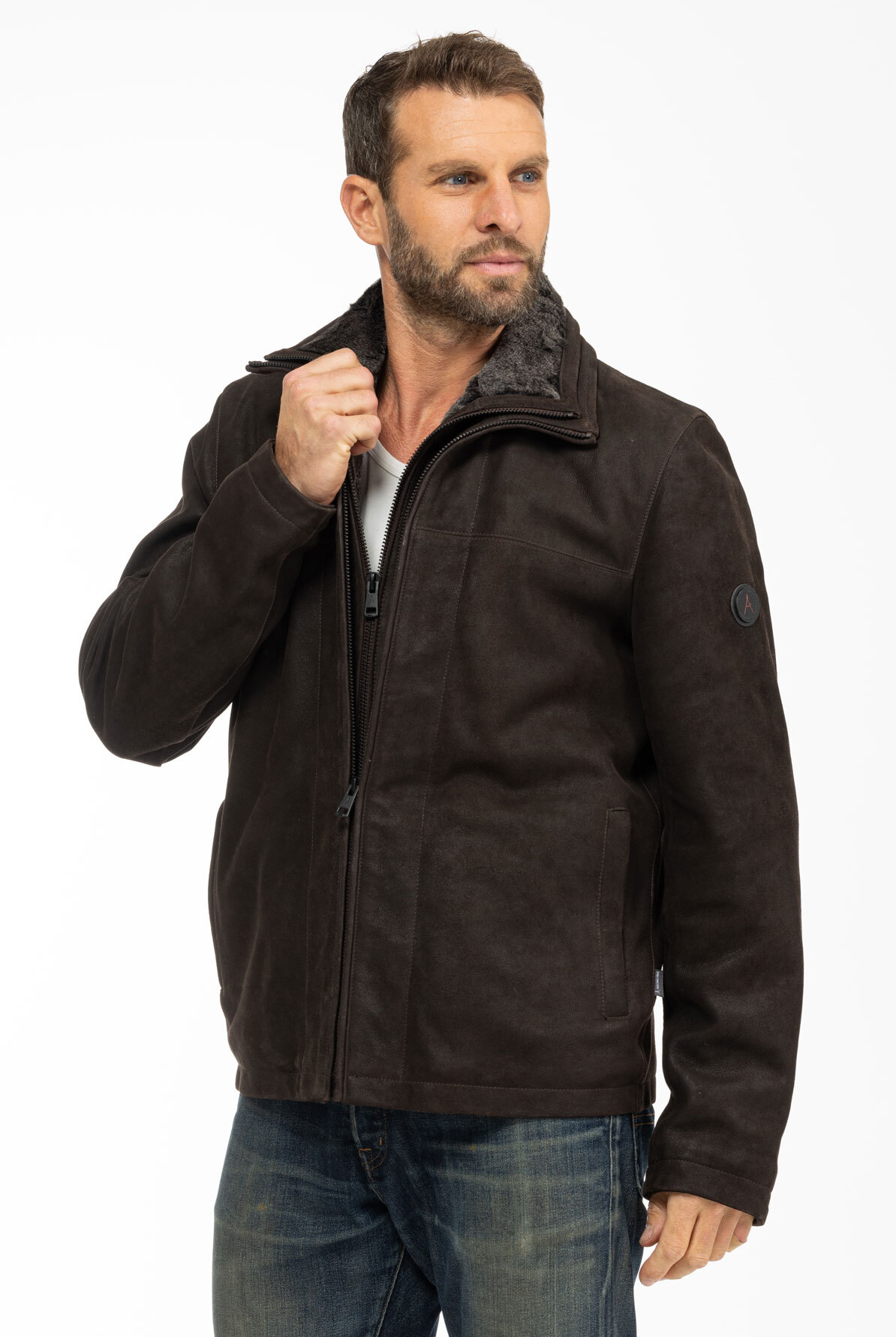 Vêtement en cuir Vestes & Trois Quart cuir marron