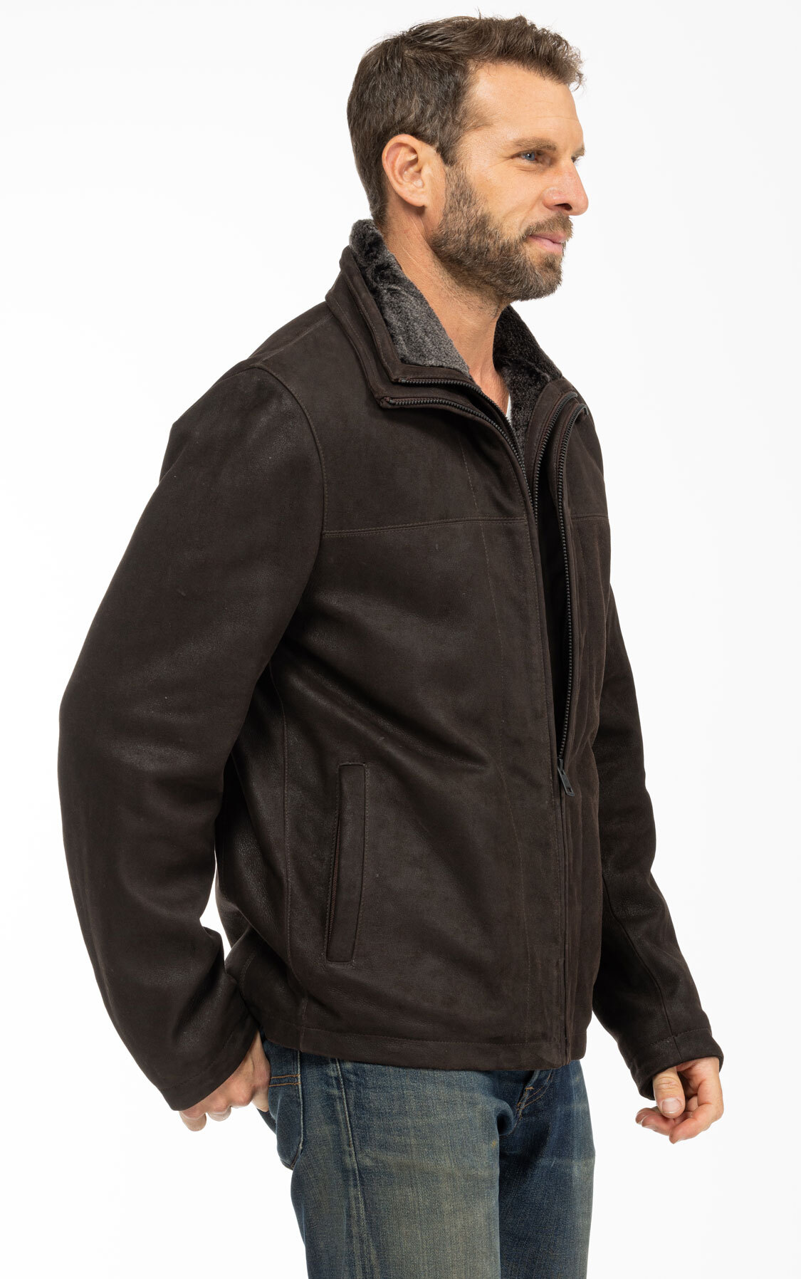 Vêtement en cuir Vestes & Trois Quart cuir marron