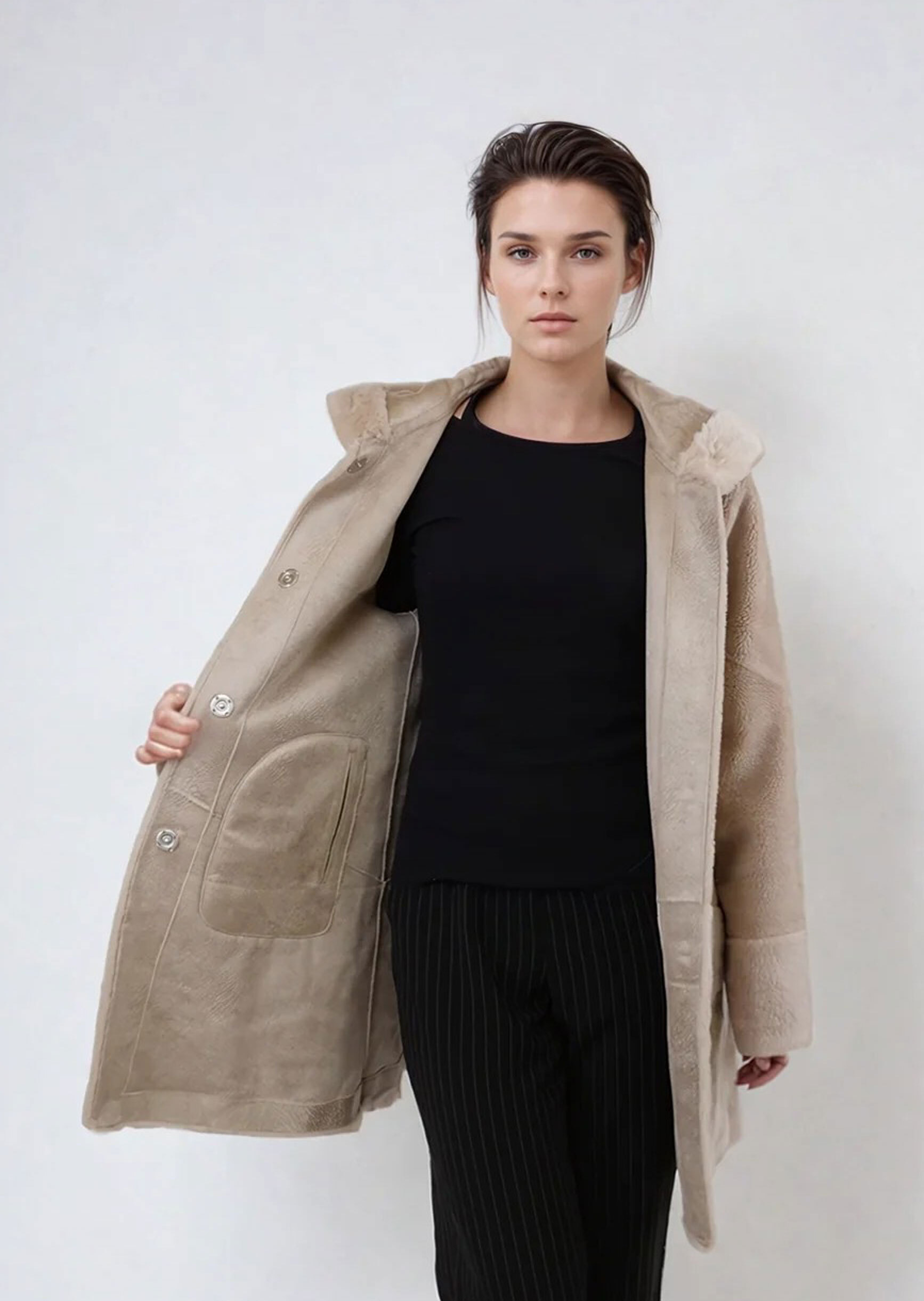 Vêtement en cuir Les bonnes affaires Femme camel